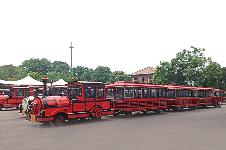 Halbgeschlossener, eleganter, großer, schienenloser Sightseeing-Zug mit 24 Sitzplätzen