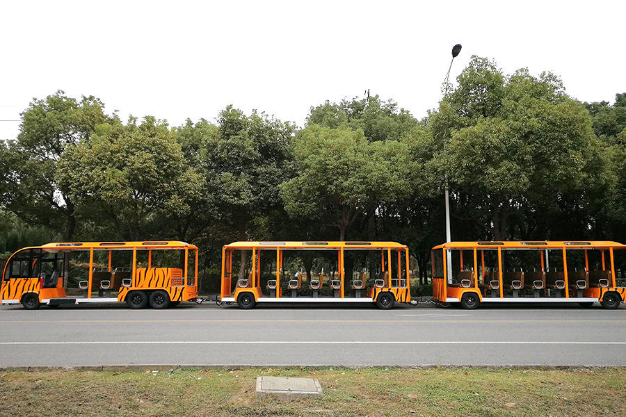 Offenes elektrisches I-Type-Modell mit Anhängerteil und Sightseeing-Wagen