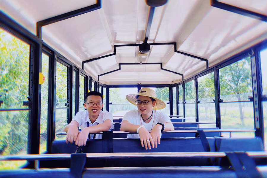 Eleganter, großer, spurloser Sightseeing-Züge mit 20 Sitzplätzen in geschlossenen Waggons