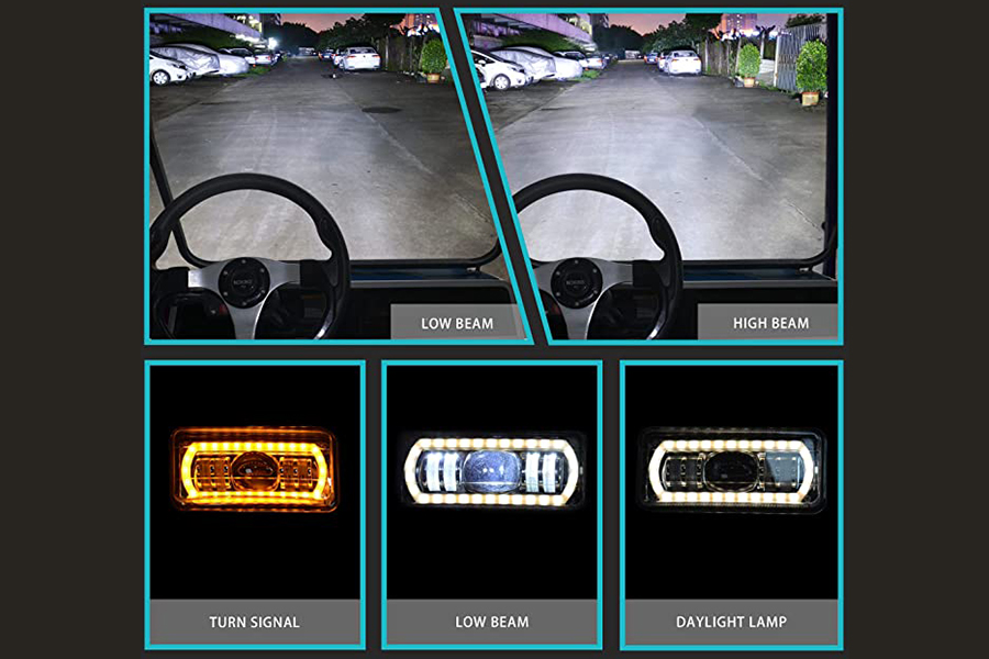 Deluxe Plus LED-Beleuchtungsset (passend für Club Car DS ab 1993 mit Benzin- und Elektro-Golfwagen)